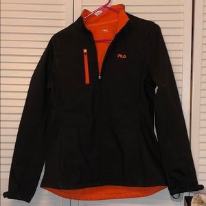 File jacket black gray orange small